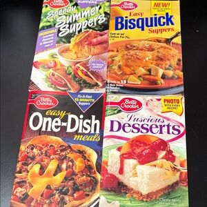 Betty Crocker vintage set of four Vibrant Recipe cookbook magazines